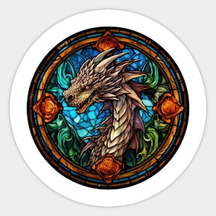 Stained Glass Dragon #2 Sticker